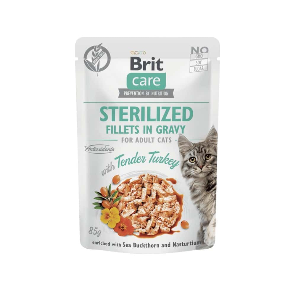 Brit CCat pokar með kalkún fyrir geldar ketti 85g