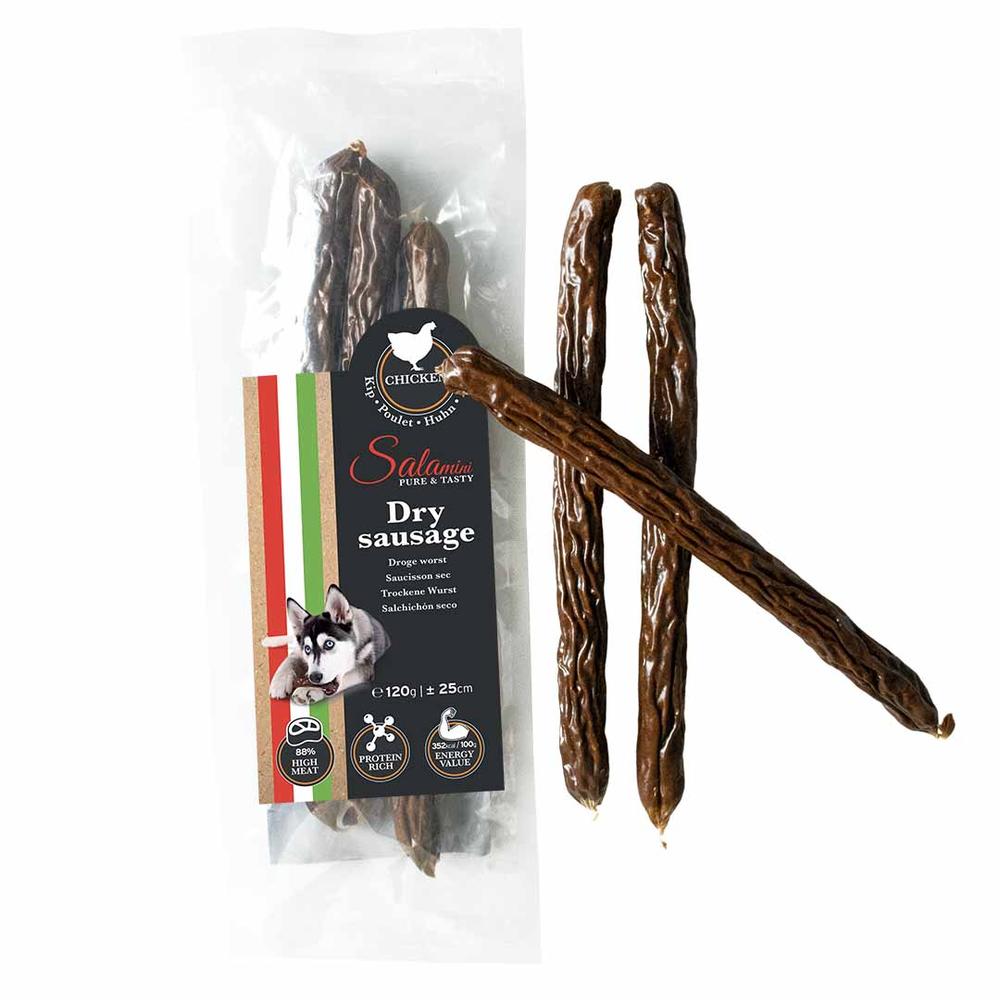 Þurrkaðar pylsur með kjúkling 120g