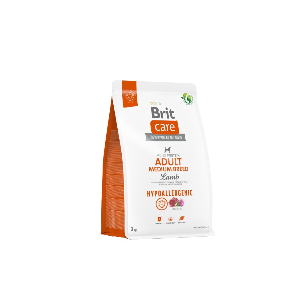Brit Care Hundafóður Hypoallergenic Adult Medium Breed, 3 Kg
