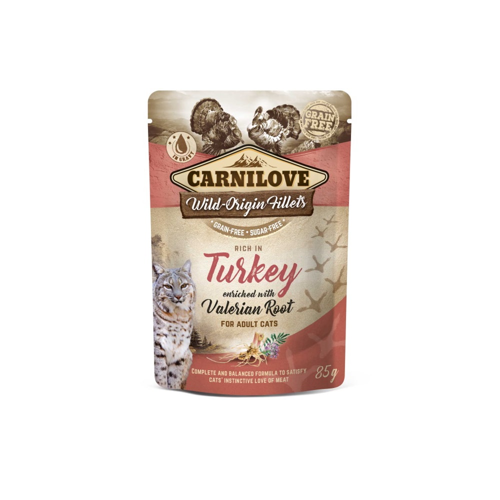 Carnilove Cat Pouch Kalkún með Valeríönu 85g