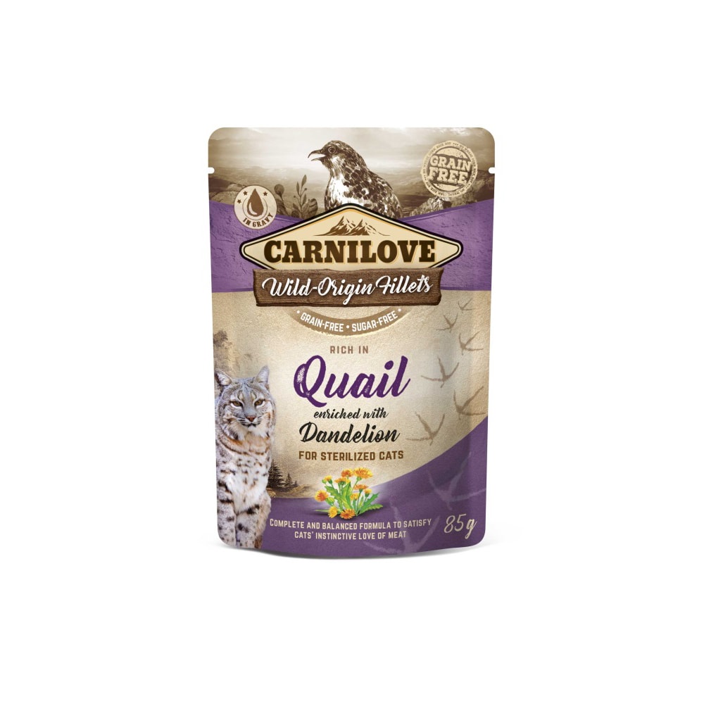Carnilove Cat Pouch Kornhæna og Fífill fyrir Gelda 85g