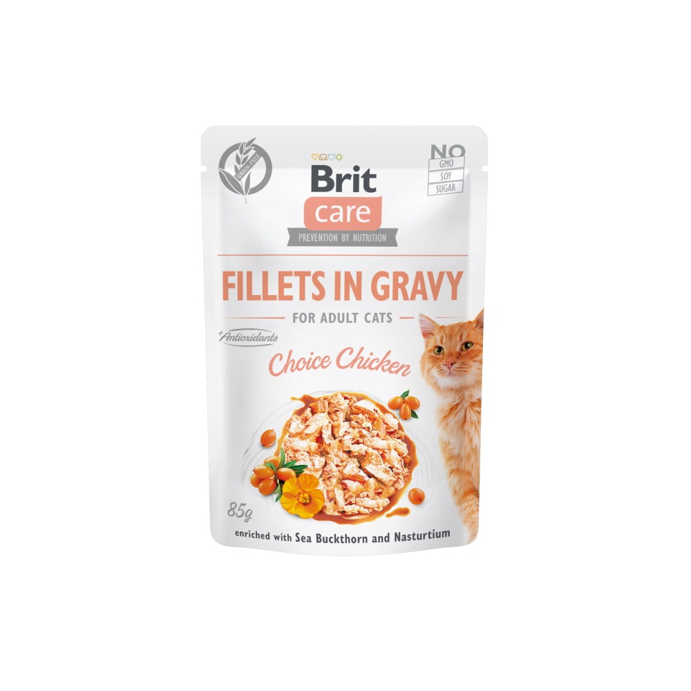 Brit Cat Pouches með kjúklingi – Fullorðnir 85g