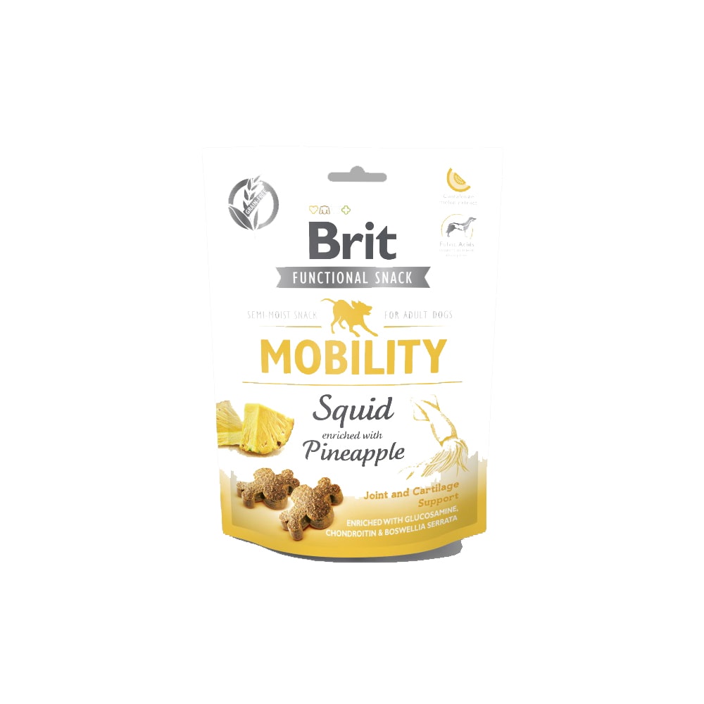 Brit Care Dog Funct. Snack Mobility W/Squid&Pineapple 150G