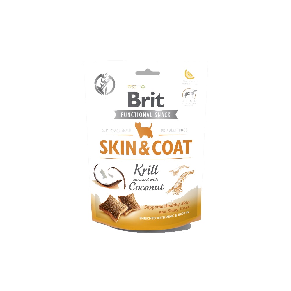 Brit Care Dog Funct. Snack Skin&Coat Krill W/Coconut 150G