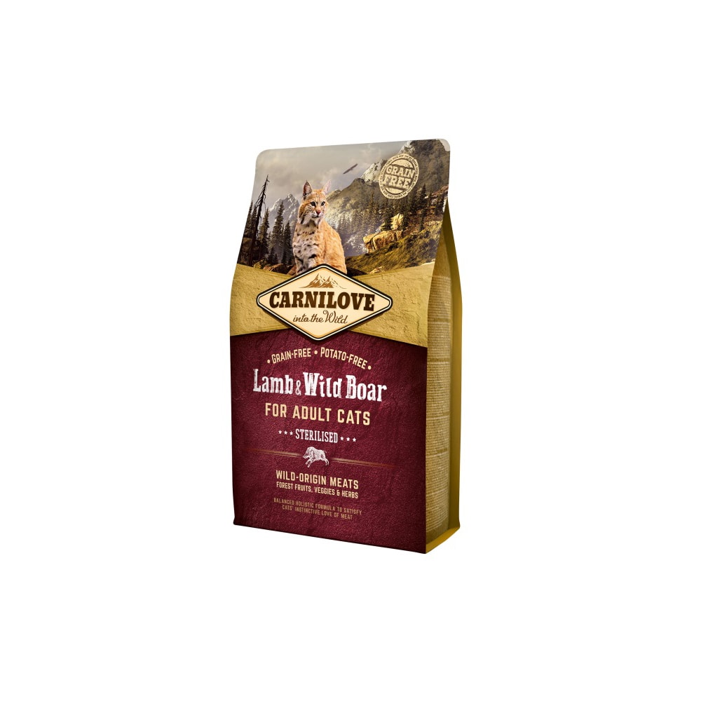Carnilove Kattafóður Lamb & Wild Boar Sterilised 2Kg