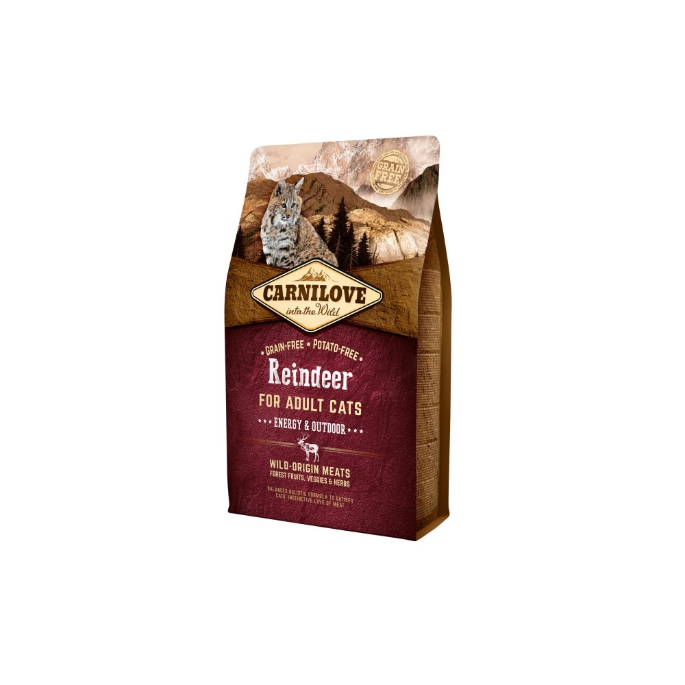 Carnilove Kattafóður Reindeer Energy & Outdoor 2Kg