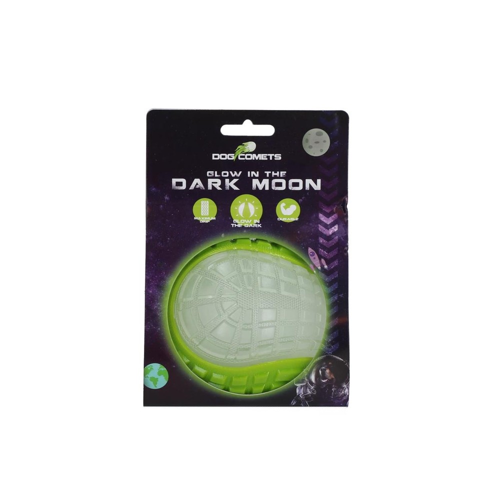 Dog Comets Glow in the Dark Moon Green L