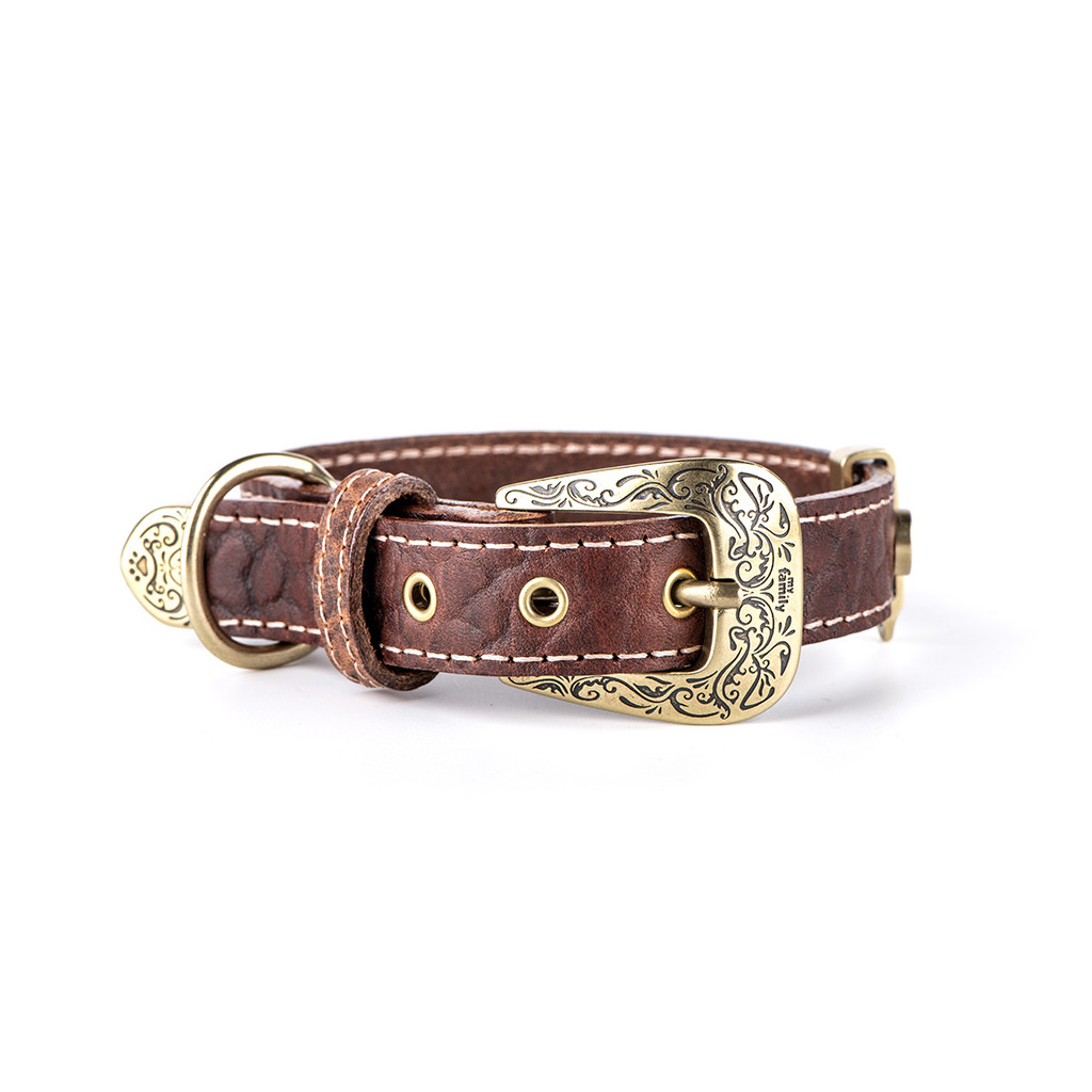 Collar 30/36-2,2 Cm Leather Brown El Paso