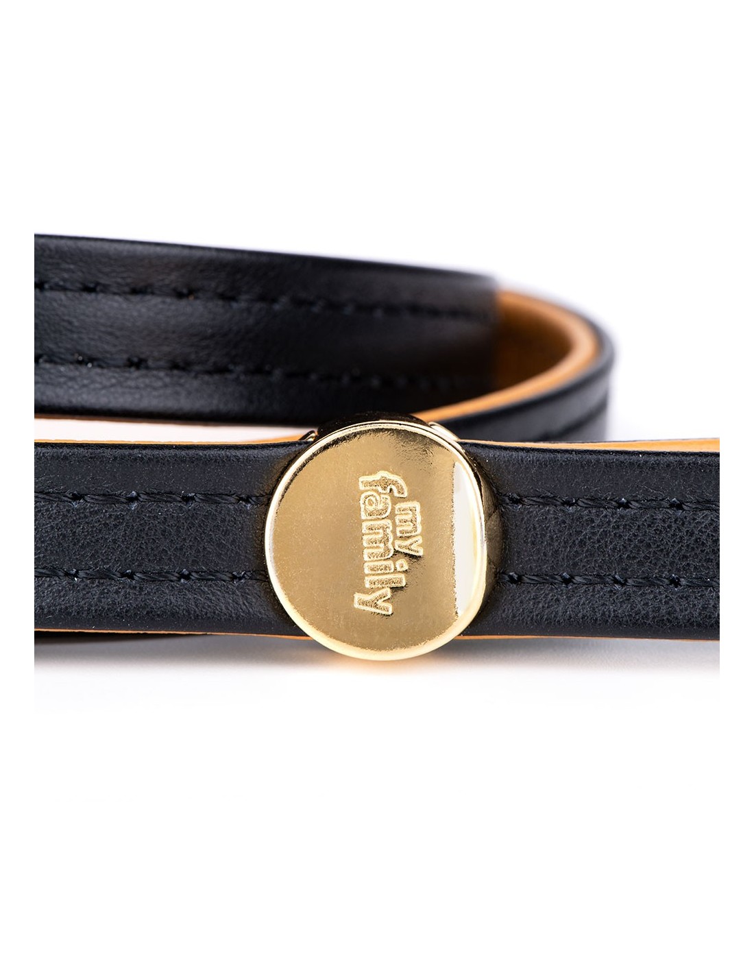 Leash Leather Black And Ochre S – 1,6/110 Cm Hermi