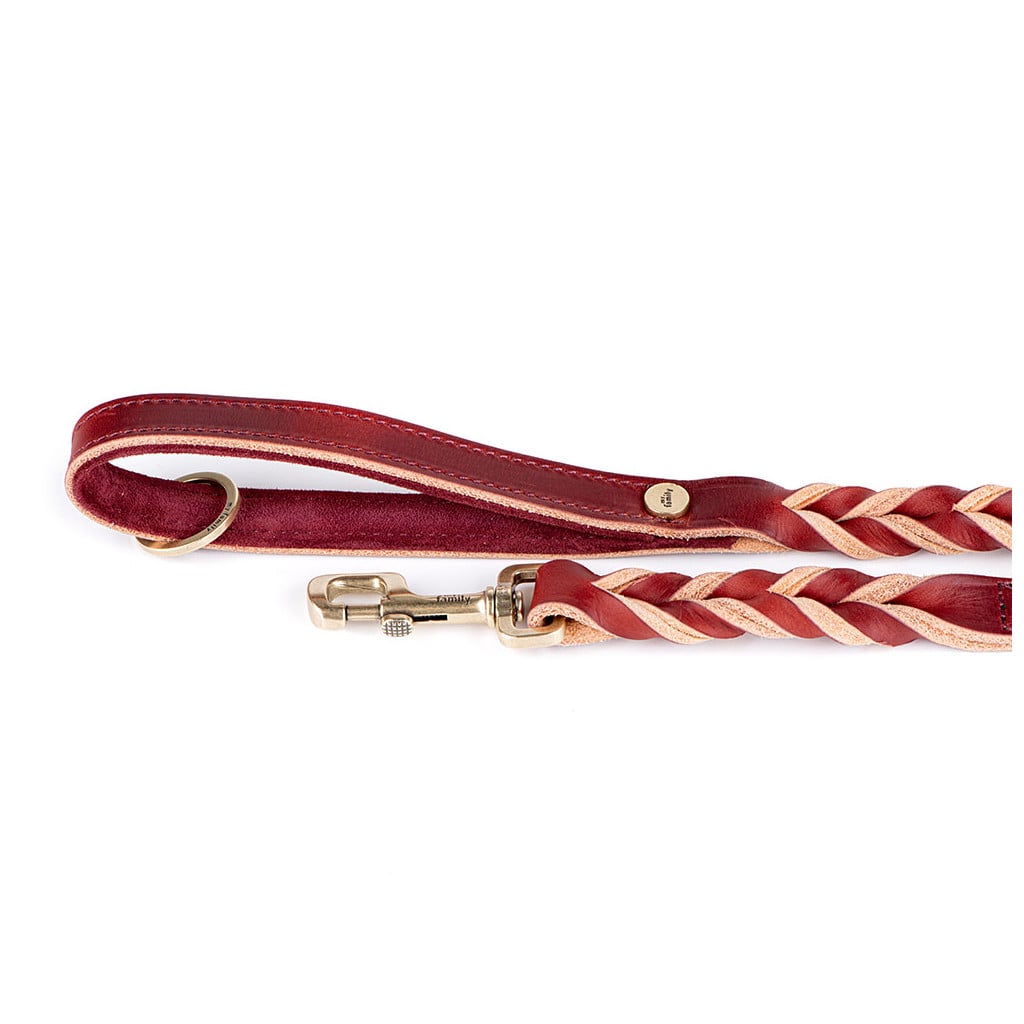 Leash Ascot Leather Red – 2,1/180 Cm