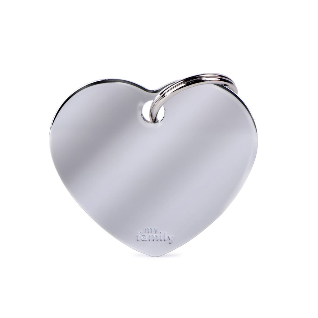 Big Heart Chrome Plated Brass