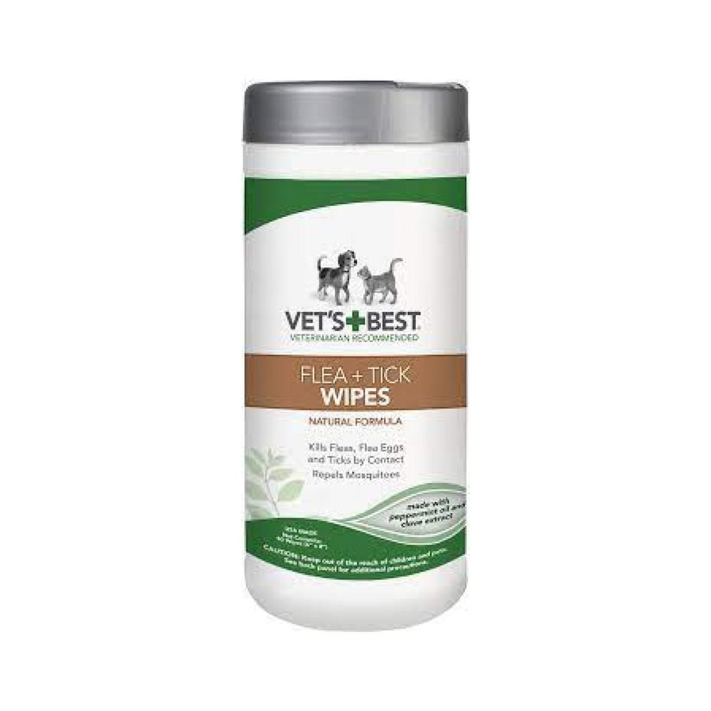 Vets best Flea+Tick Wipes 50stk