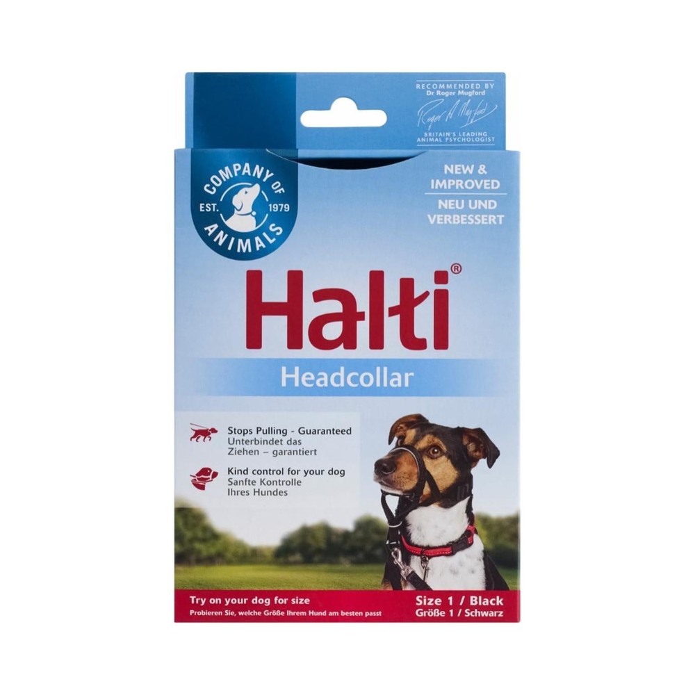 Halti Headcollar svart str.1 31-40cm