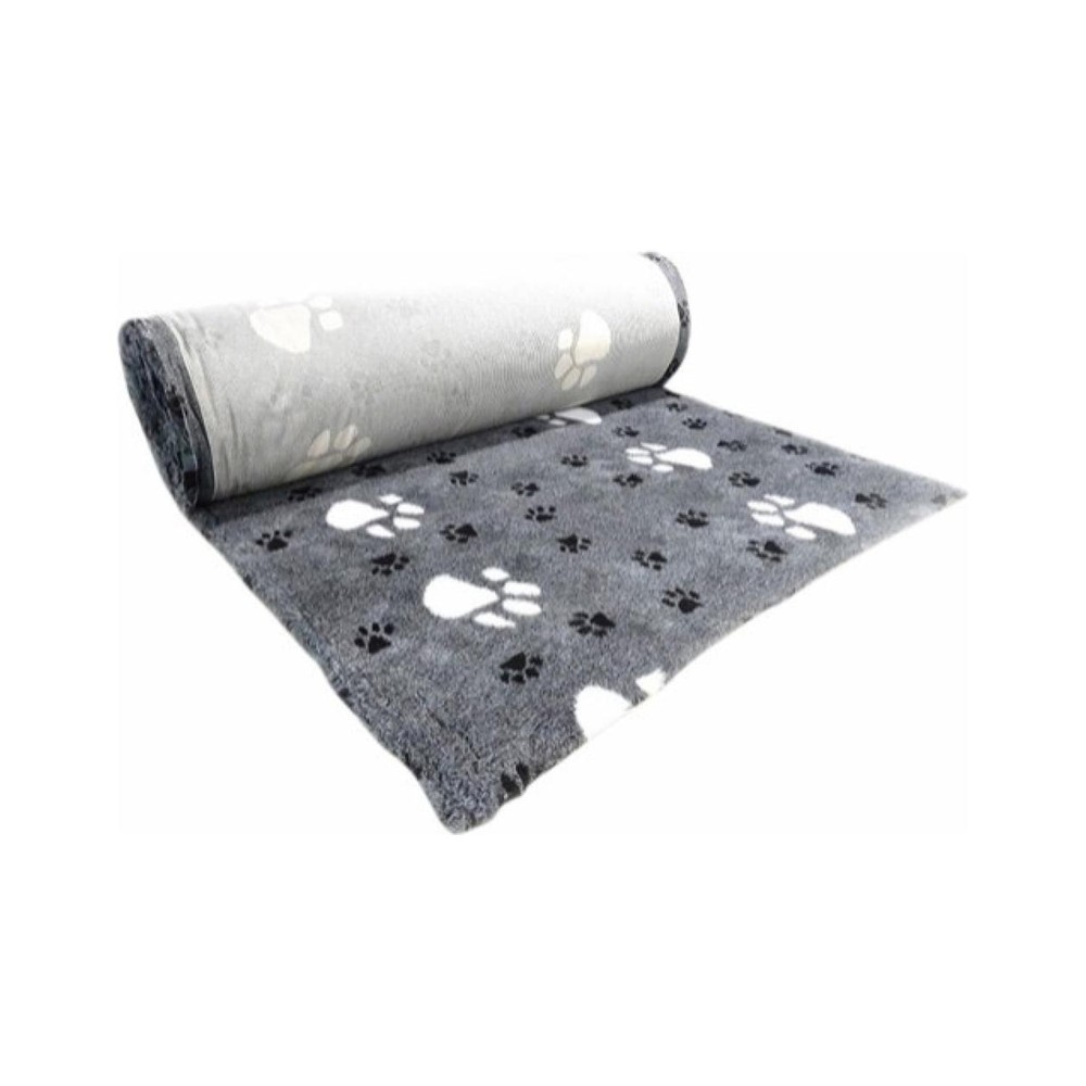 Vetbed 100x70cm loppur sv/hv á gráu
