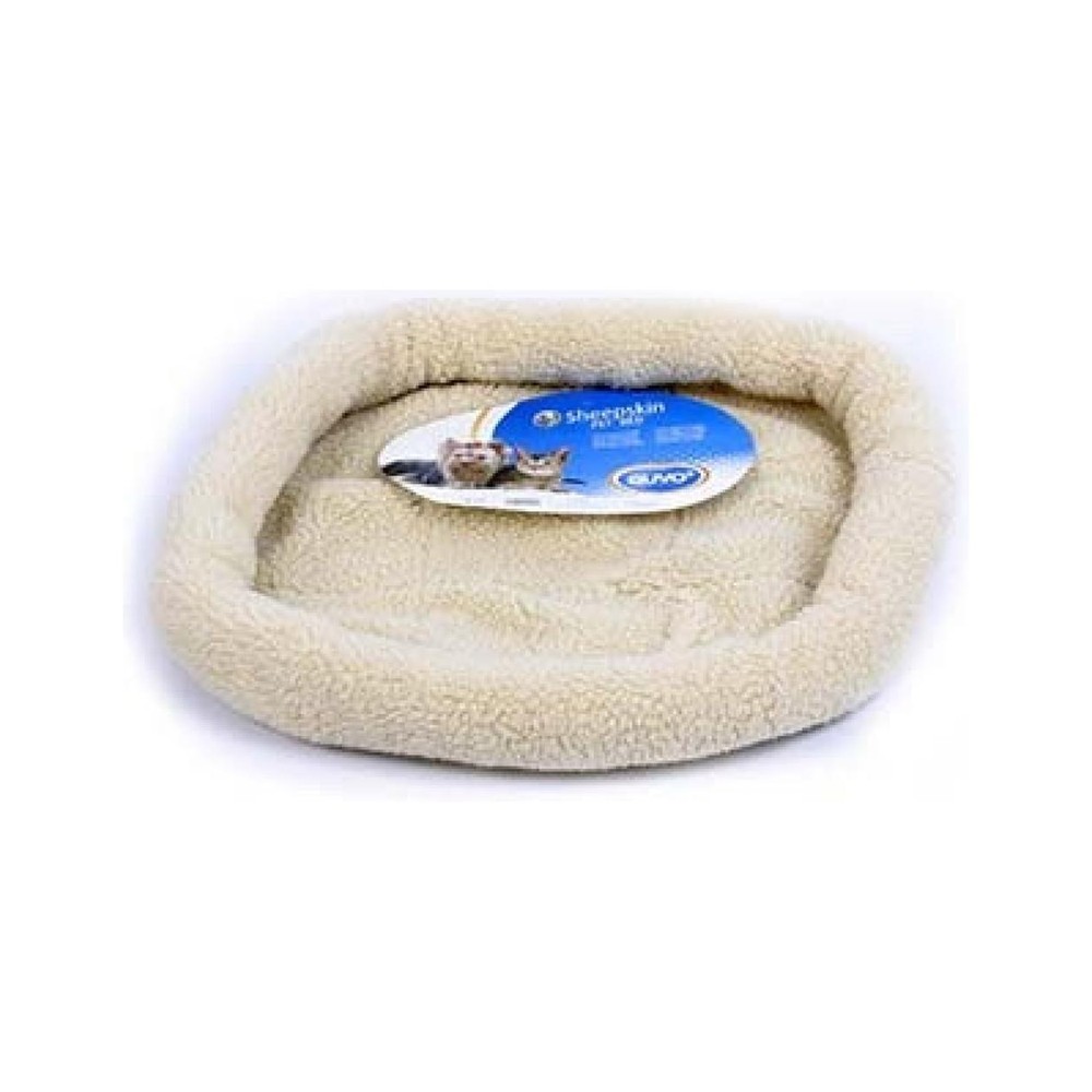 Sheepskin Oval Basket 50x35cm brown