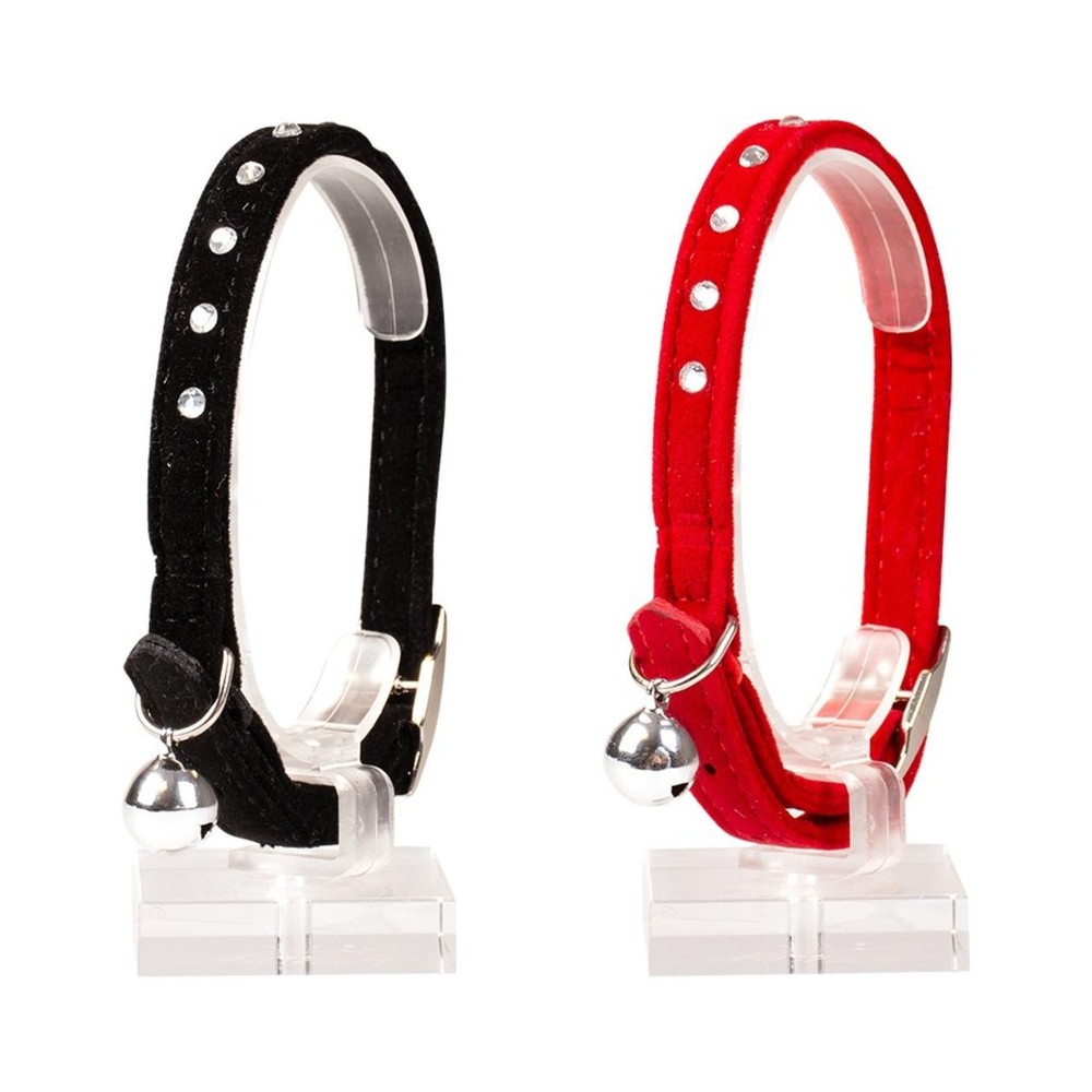 Cat Collar DIAMONDS 20-30cm / 10mm black V G34