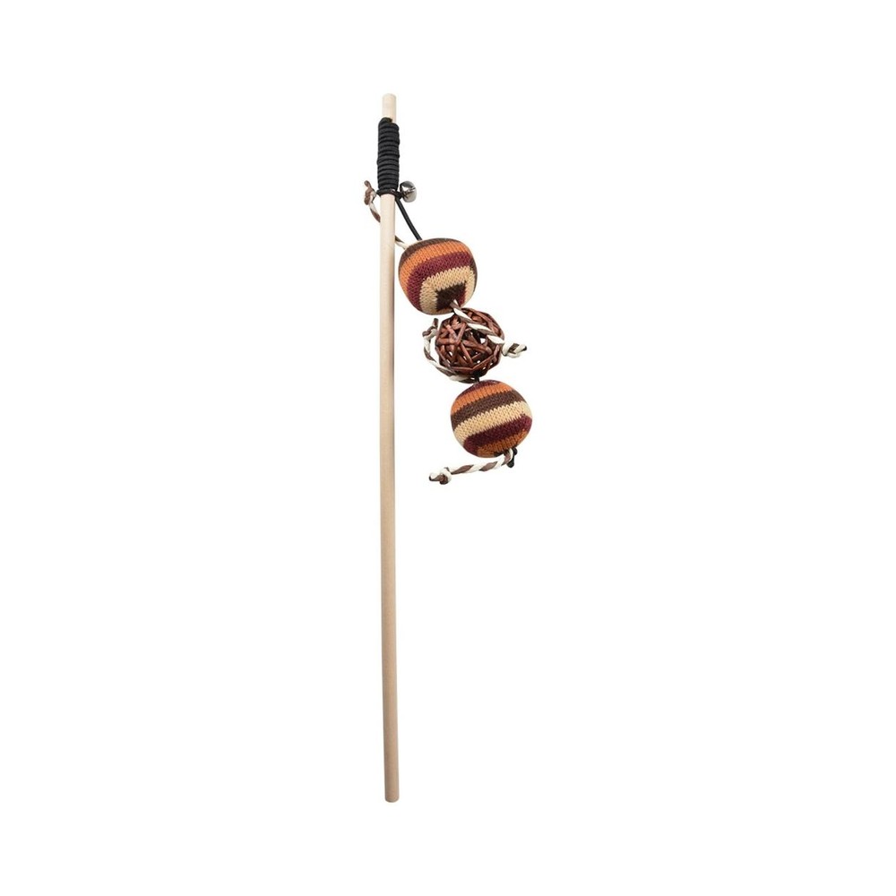 Playing rod Knitted balls 40x4x5cm brown