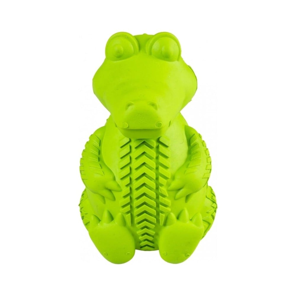 Rubber Sitting Crocodile 7,5X9,5X12Cm Gr