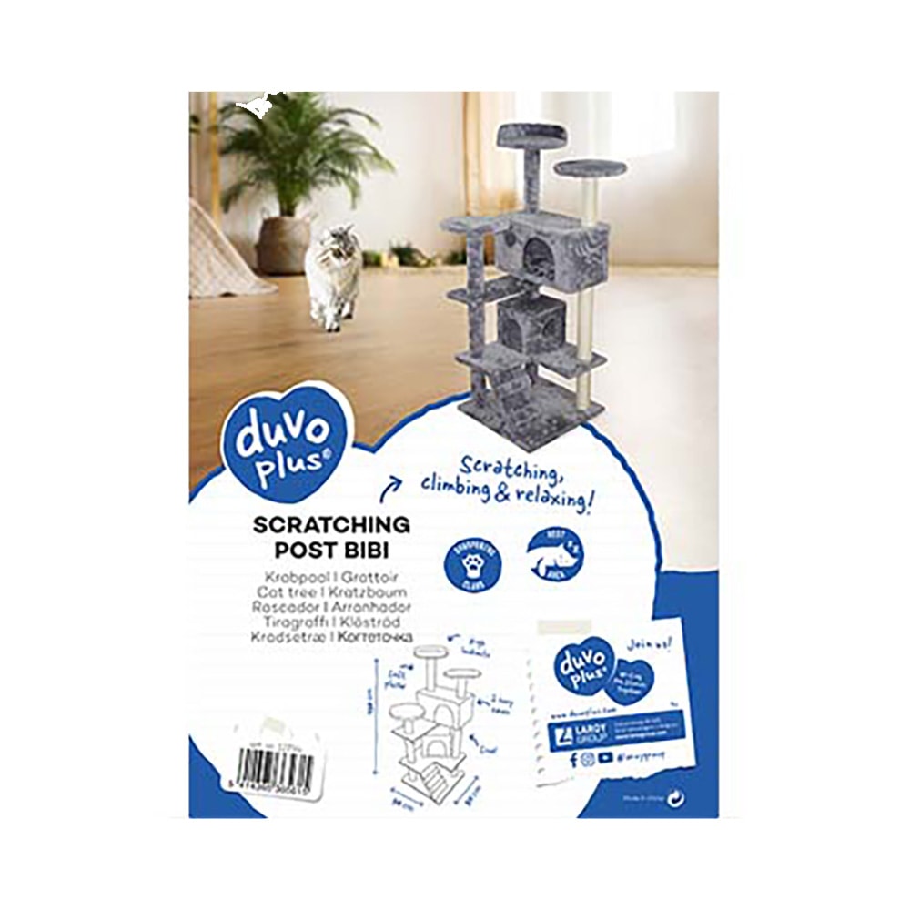 Scratch Post Bibi 50X50X130Cm Grey