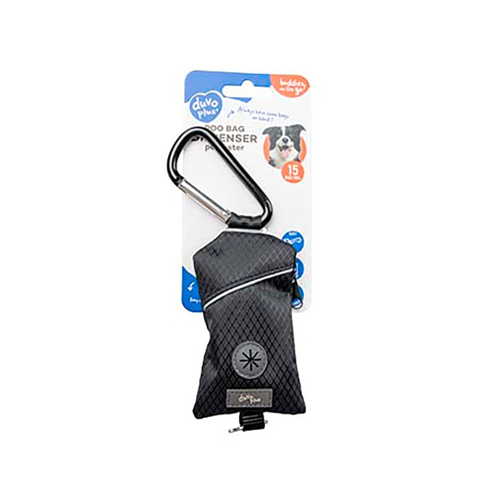 Poo Bag Dispenser Polyester Black