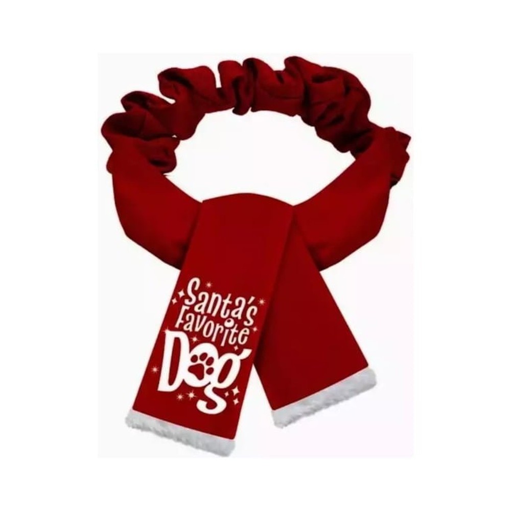 Scarve Xmas Favorite Dog Red M