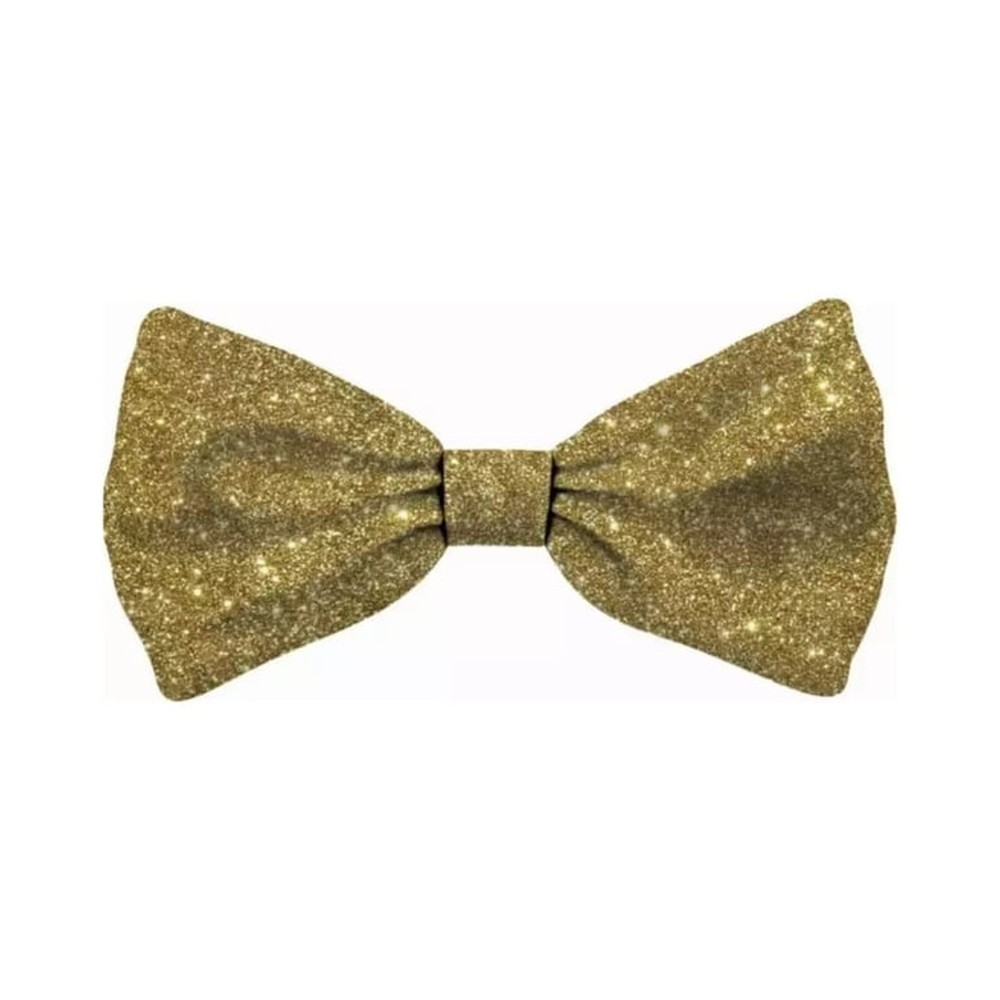 Bow Tie Xmas Glitter Gold Dog S