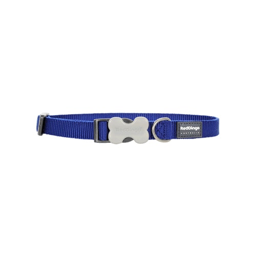 Dog Collar Plain Classic Dark Blue Xs