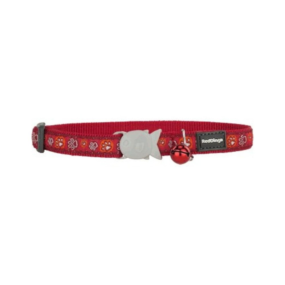 Cat collar design Paw red