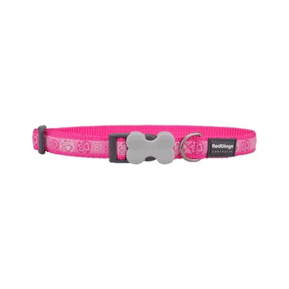 Dog Collar Design Paw Impr.Hot Pink