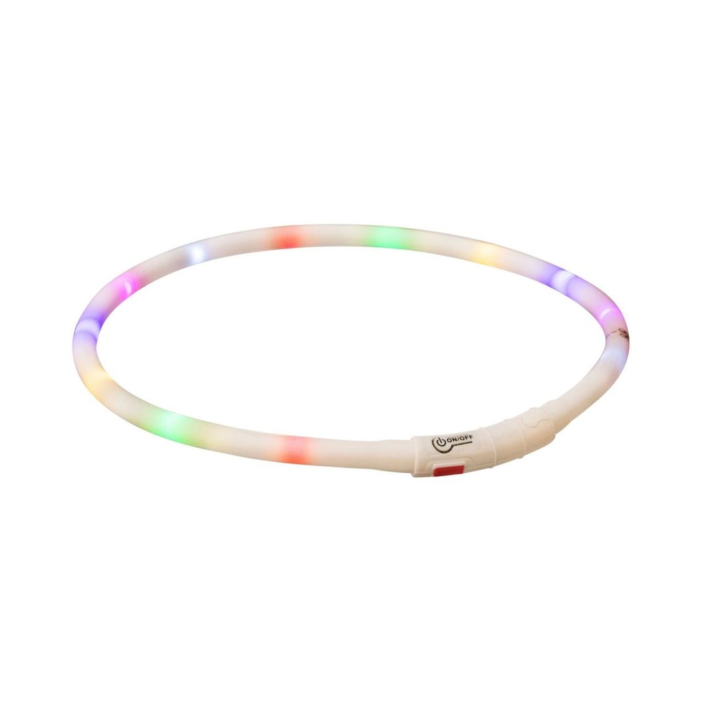 Trixie USB ljóshálsól – multi, XS–XL 70 cm/10 mm