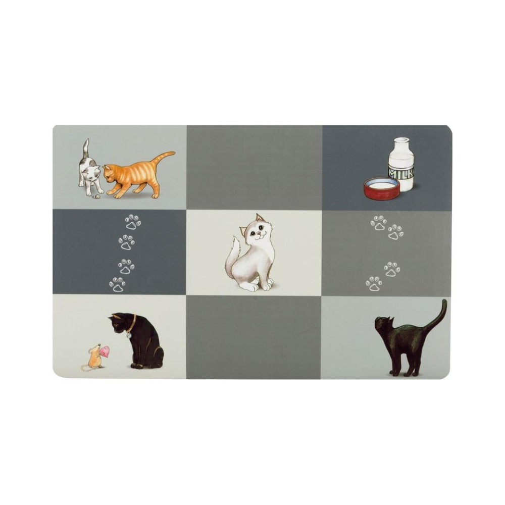 Patchwork Cat place mat 44x28cm grey