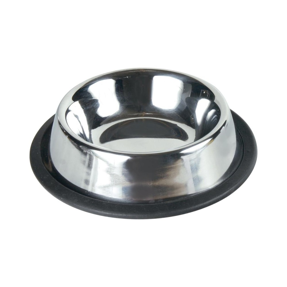 Cat bowl, stainless steel, rubber base r