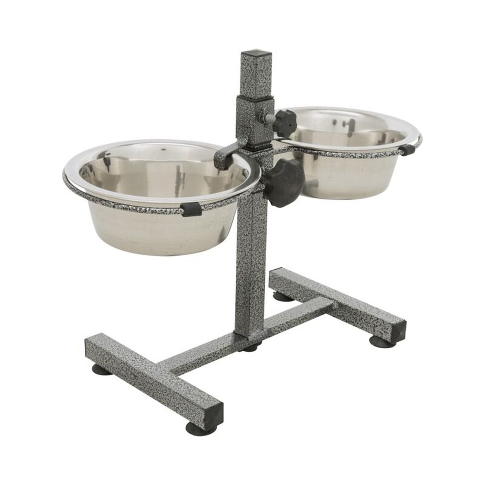 Fóðurskálar á standi 2×0.75 l-O15 cm