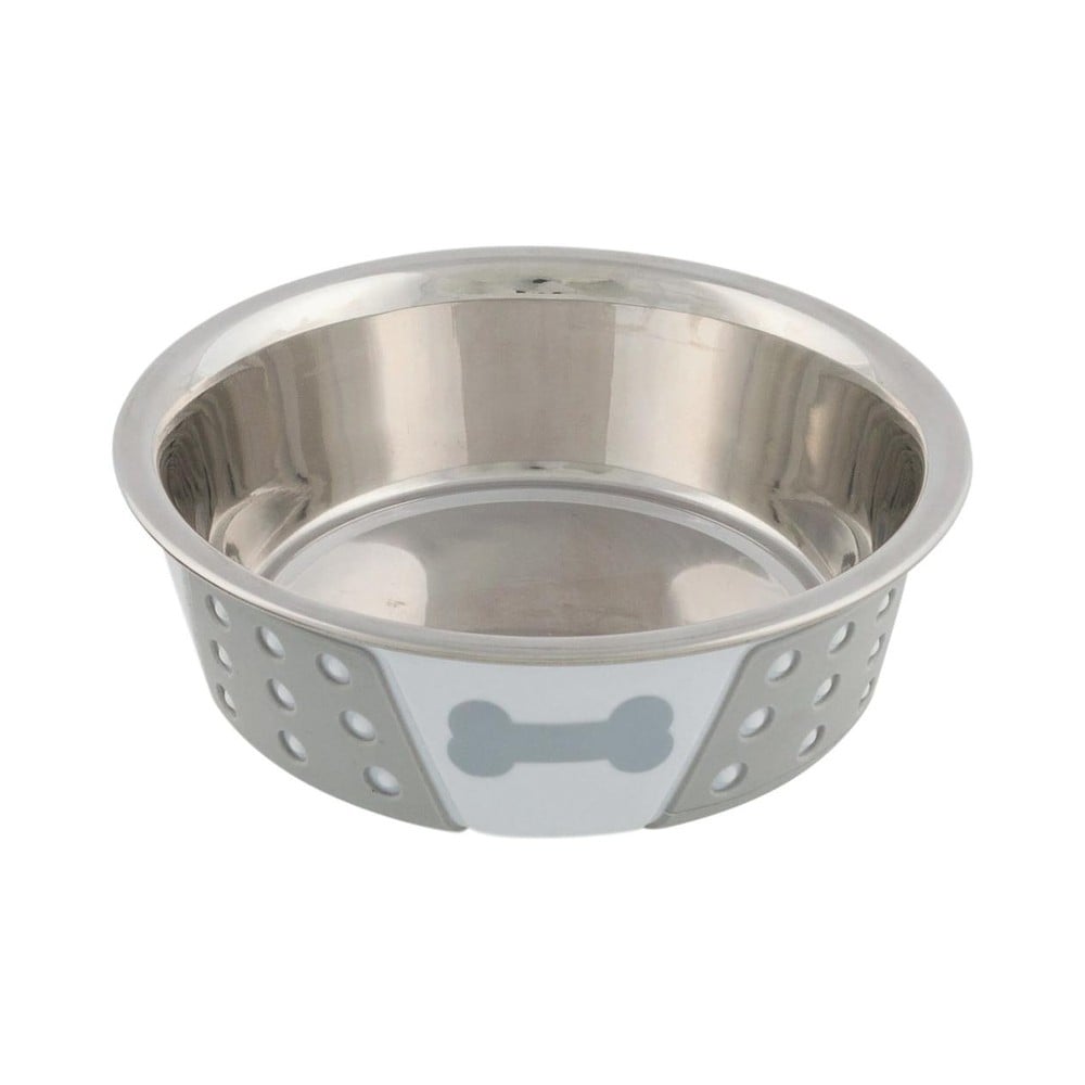 Steel bowl with silicone 0.4L/O 14cm whi