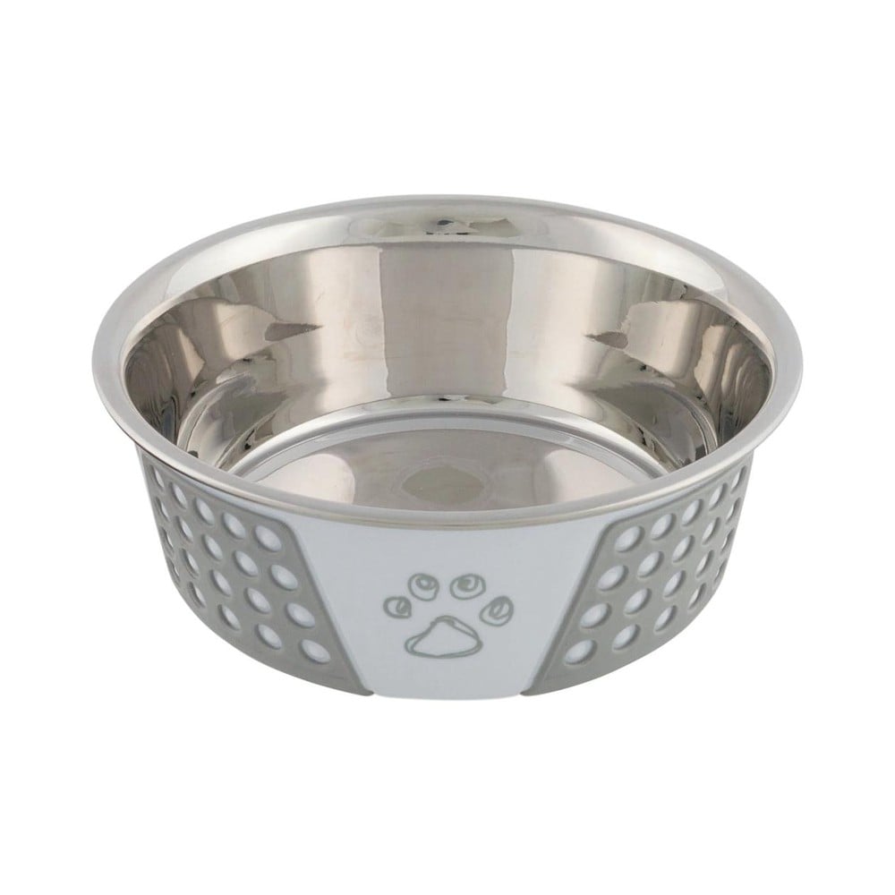 Steel bowl with silicone 0.75L/O 17cm wh