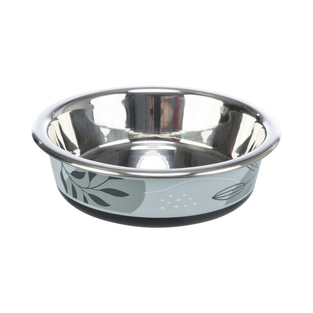 Bowl flat stainl.steel/plastic/rubber 0. 4