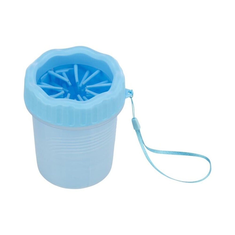 Paw cleaner, silicone/PP, S–M, blue