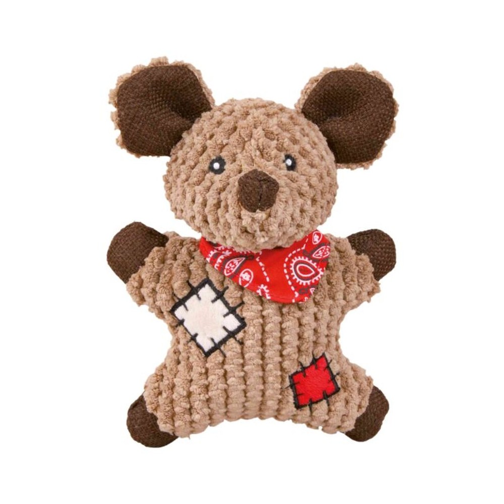 Mouse With Patches Fabric/Jute 19 Cm