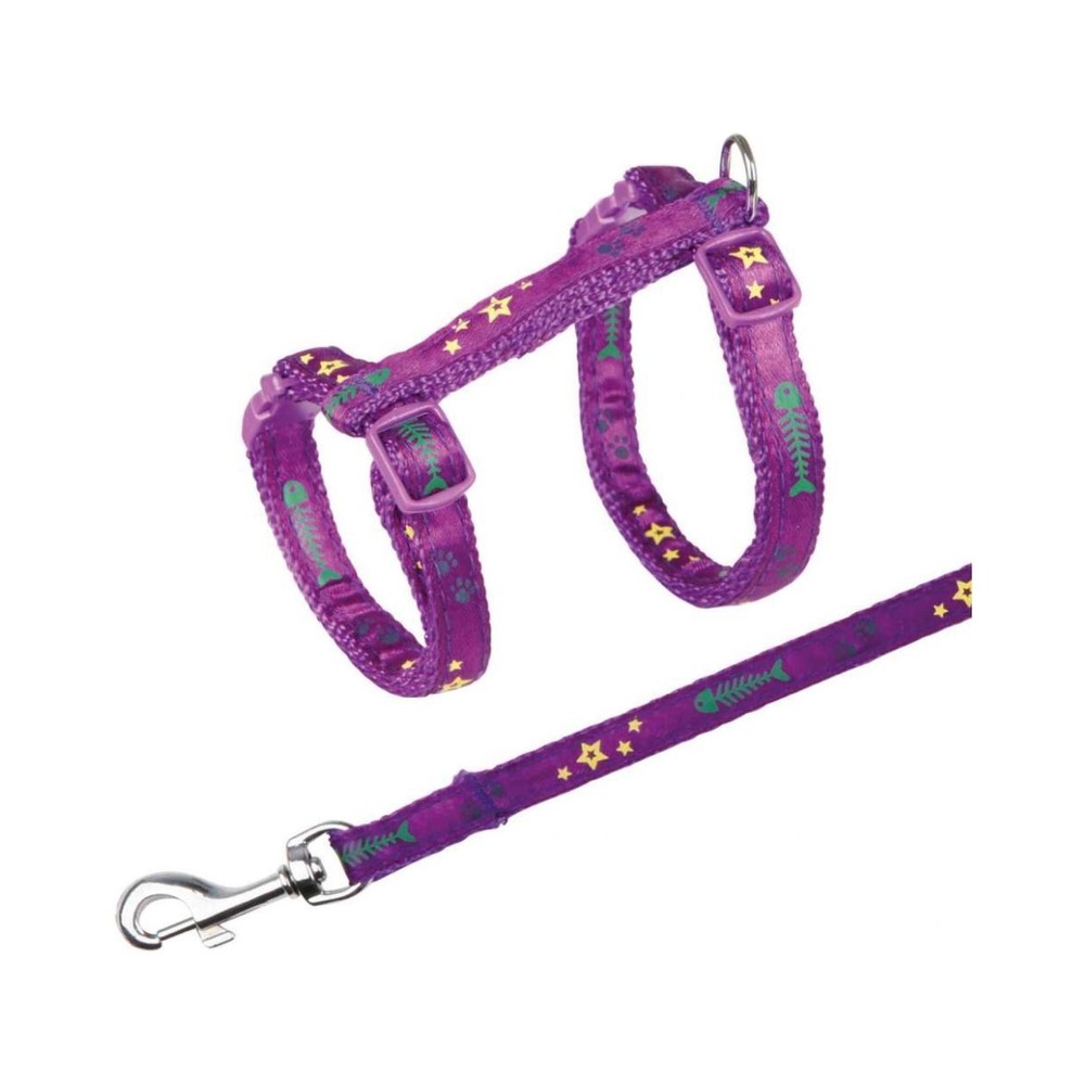 Cat harn.w.leash herring motif strap 23/