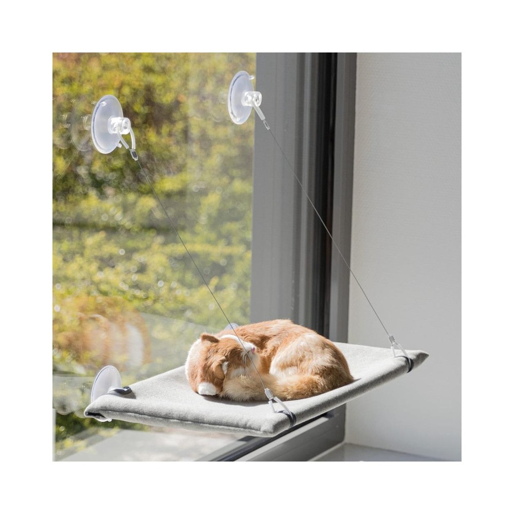 Window platform velour 50x30cm grey