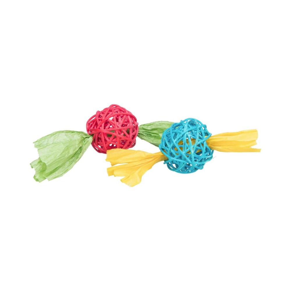 Set of rattan balls