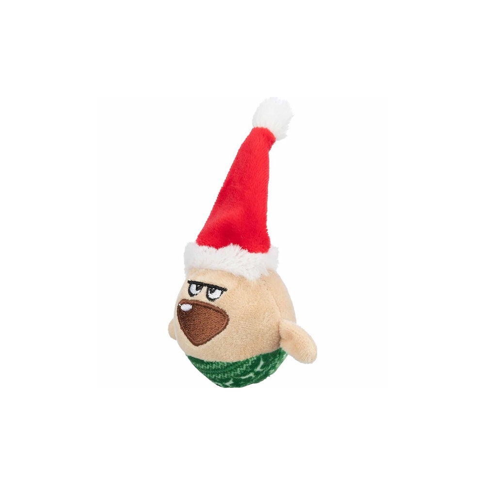 Xmas gnome rattle ball plush 6×12 cm