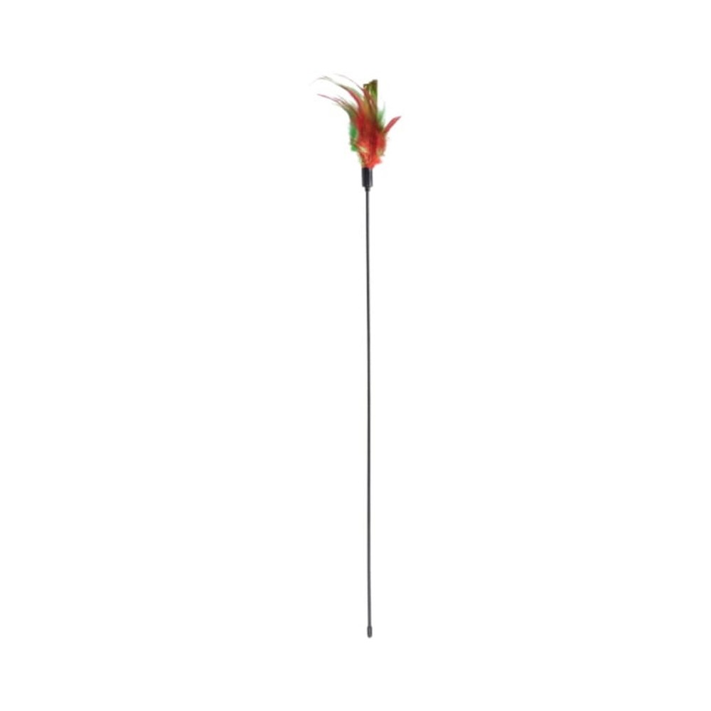 Xmas playing rod feathers plastic 50cm