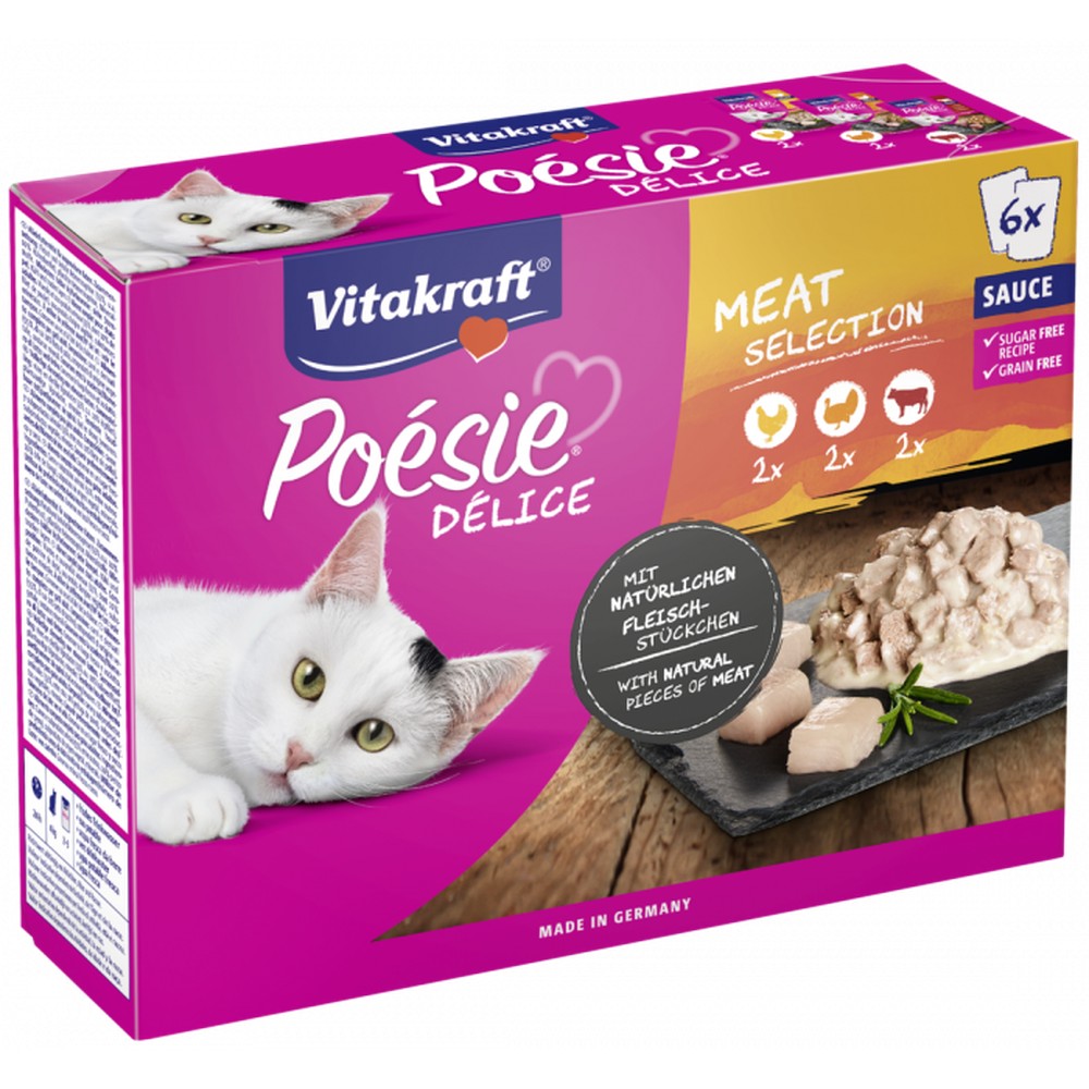 Poésie Délisauce Kjúklingur, Naut, Kalkún 6 x 85 g