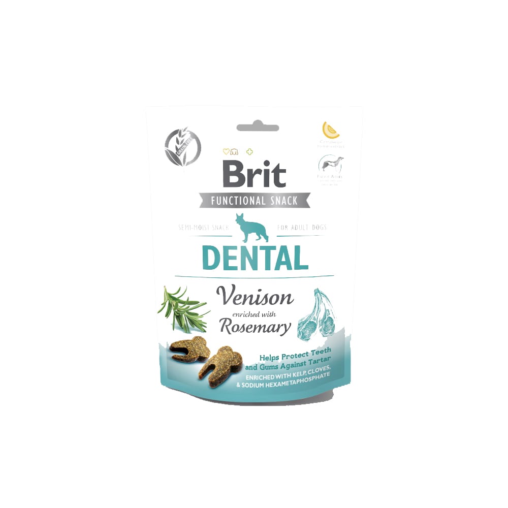 Brit Care Dog Funct. Snack Dental Venison W/Rosemary 150G