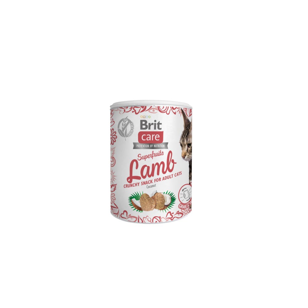 Brit Care Cat Snack Superfruits Lamb 100g