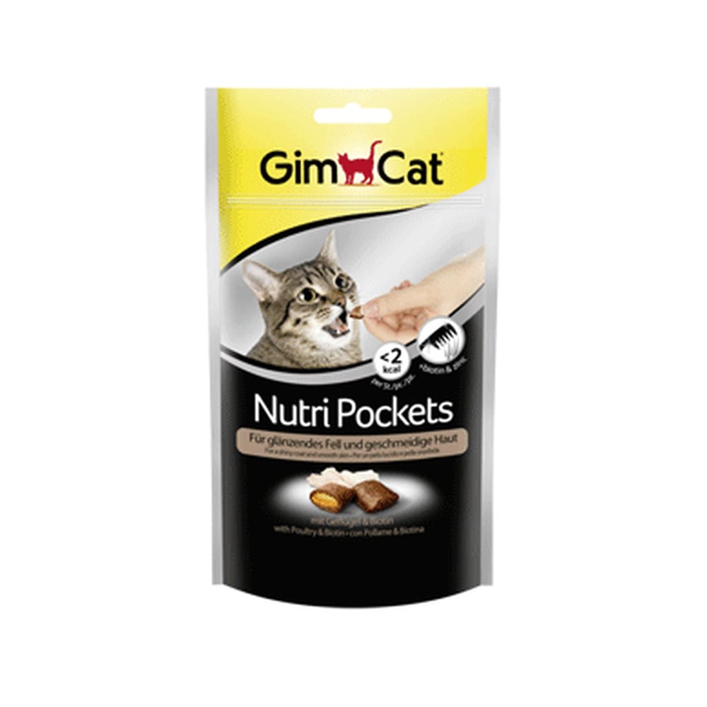 GimCat – Nutri Pockets Poultry + Biotin 60G