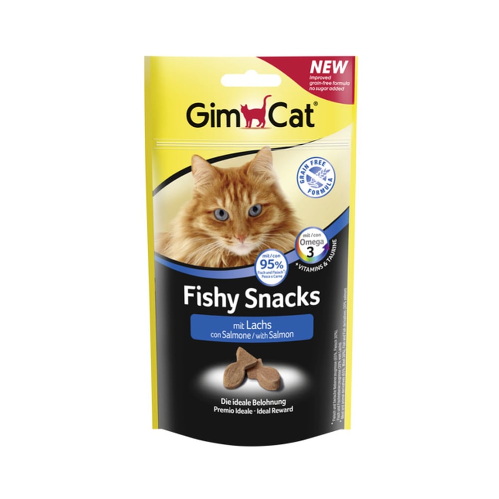 GimCat – Fishy Snacks Með Lax 35G