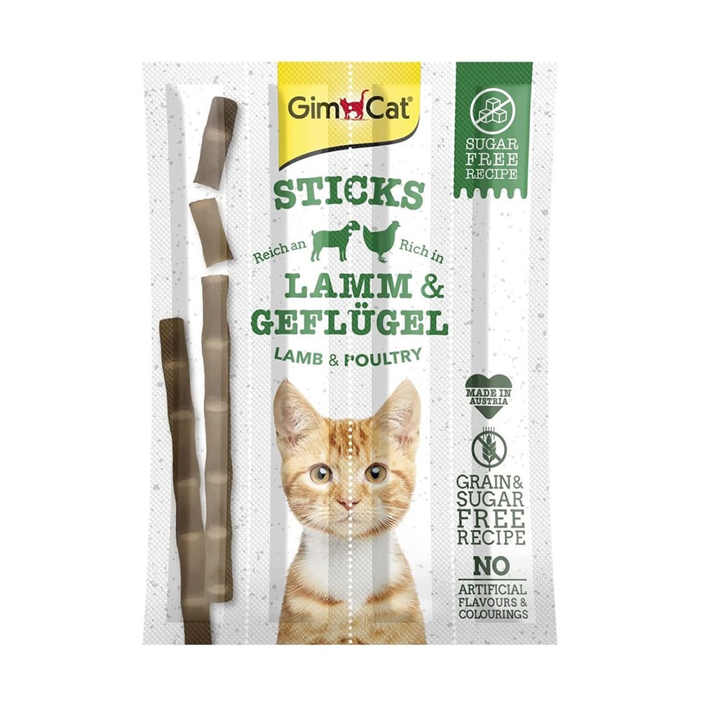 GimCat – Sticks Með Lamb Og Fuglakjöti 4Stk