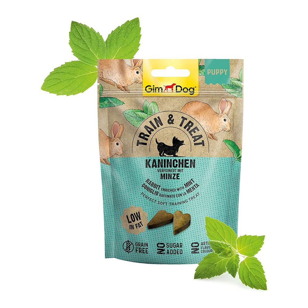 Gimdog Train & Treat Jr Rabbit & Mint 125G